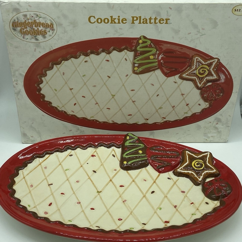 Cracker Barrel Christmas‎ cookie plate platter